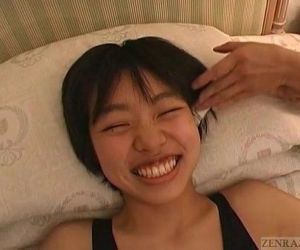 Subtitled real Japanese teen sneezing and tickle teasing - 5 min