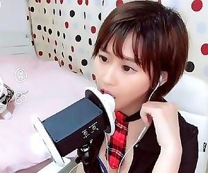 ASMR - Cute Asian girl ear licking sounds