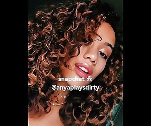 Curly cabelos misto ébano latina thot no snapchat Compilação