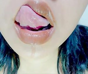 asmr: कामुक tongue, drool, और मुलायम moans